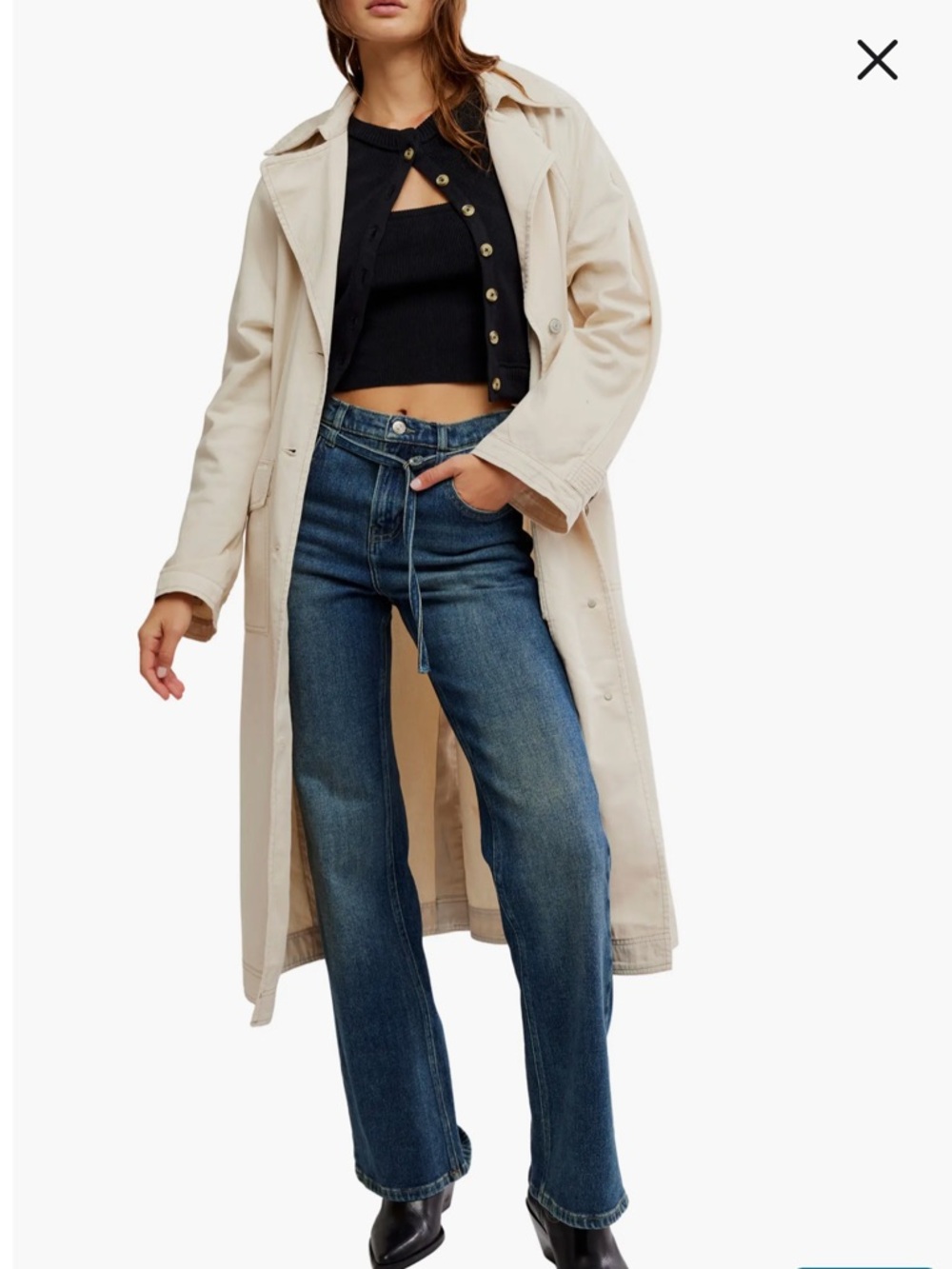 Free people Perry Washed Cotton Trench Coat - Picture 5 of 7
